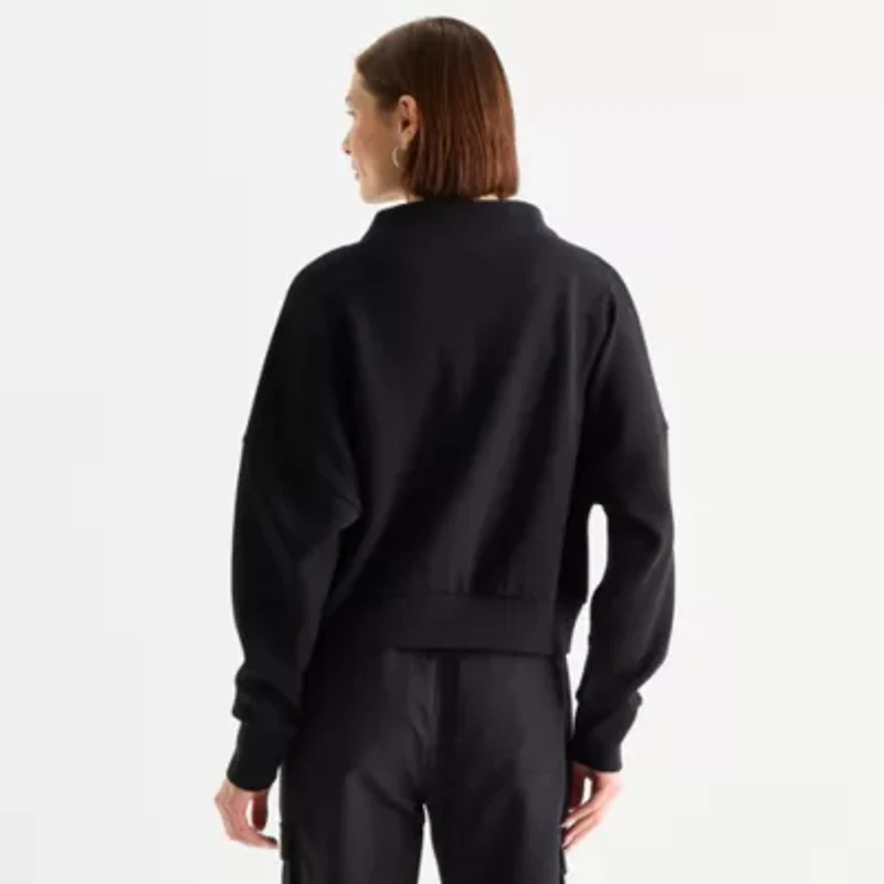 Stylus Womens Funnel Neck Long Sleeve Sweatshirt