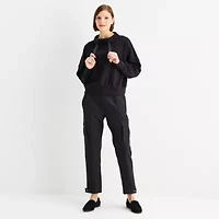 Stylus Womens Funnel Neck Long Sleeve Sweatshirt