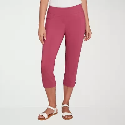 Hearts Of Palm Womens Straight Mid Rise Capri Pant
