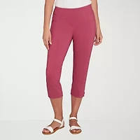Hearts Of Palm Womens Straight Mid Rise Capri Pant