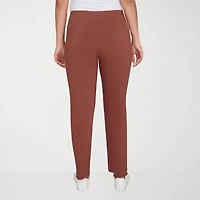 Hearts Of Palm Womens Straight Mid Rise Pull-On Pant