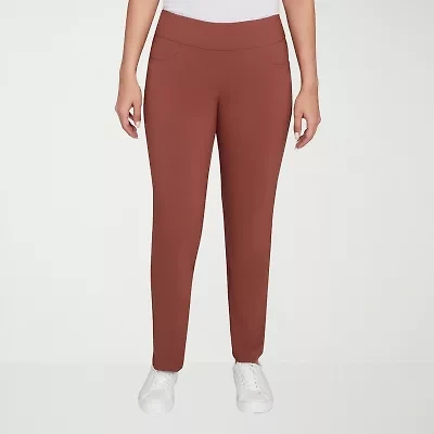 Hearts Of Palm Womens Straight Mid Rise Pull-On Pant