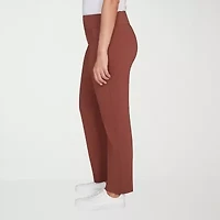 Hearts Of Palm Womens Straight Mid Rise Pull-On Pant