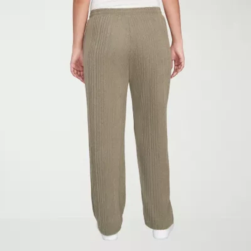 Hearts Of Palm Womens Straight Mid Rise Drawstring Pant