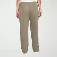 Hearts Of Palm Womens Straight Mid Rise Drawstring Pant