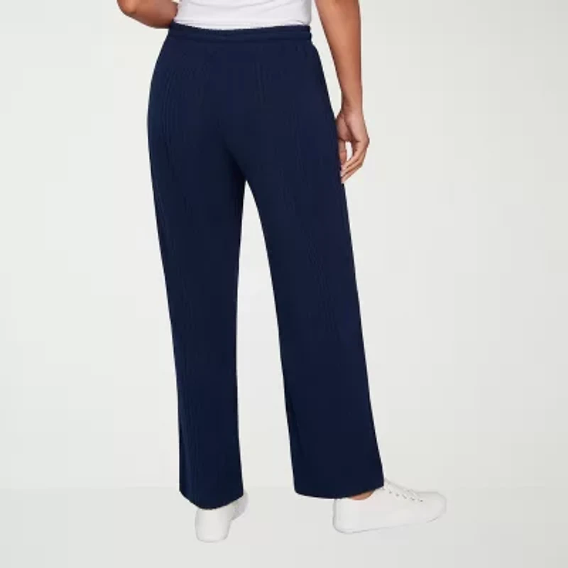 Hearts Of Palm Womens Straight Mid Rise Pull-On Pant