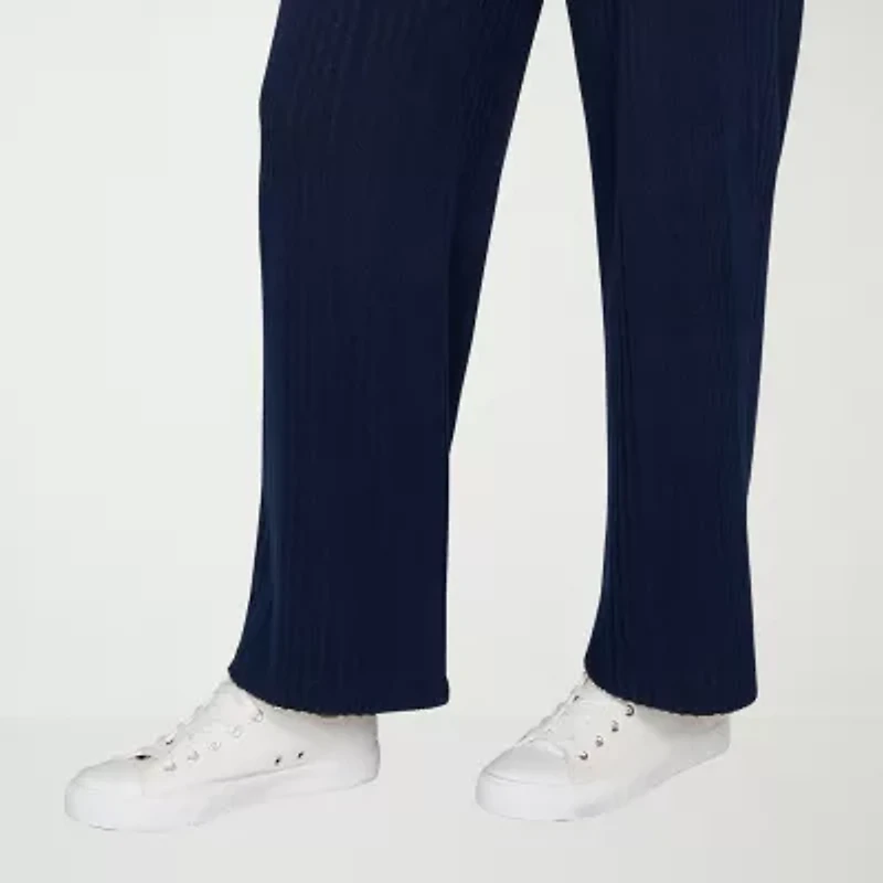 Hearts Of Palm Womens Straight Mid Rise Pull-On Pant