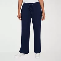 Hearts Of Palm Womens Straight Mid Rise Pull-On Pant