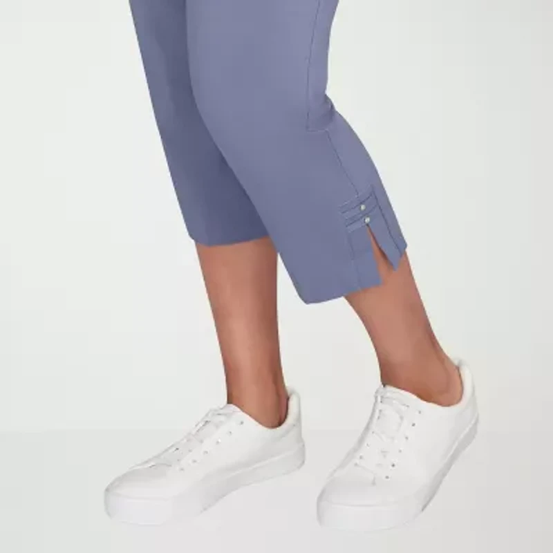 Hearts Of Palm Womens Straight Mid Rise Capri Pant