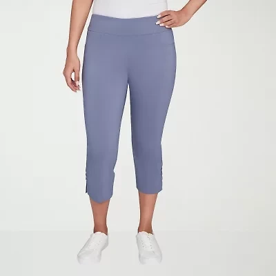 Hearts Of Palm Womens Straight Mid Rise Capri Pant