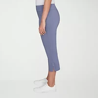 Hearts Of Palm Womens Straight Mid Rise Capri Pant
