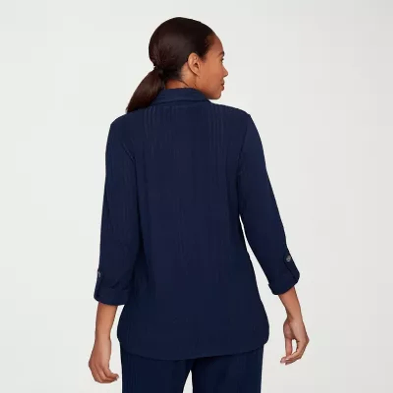 Hearts Of Palm Womens 3/4 Sleeve Tunic Top