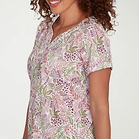 Hearts Of Palm Womens V Neck Short Sleeve T-Shirt