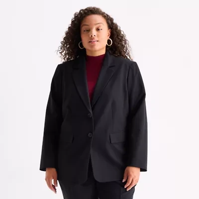 Worthington Womens Regular Fit Plus Blazer