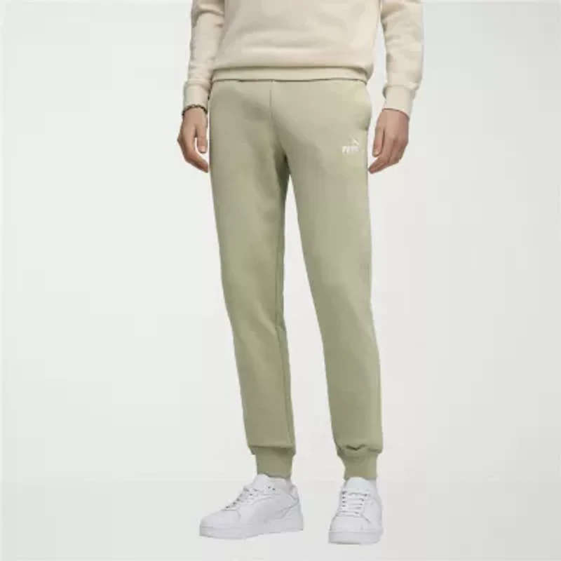 PUMA Essential Mens Drawstring Waist Tapered Regular Fit Fleece Active Jogger Pant