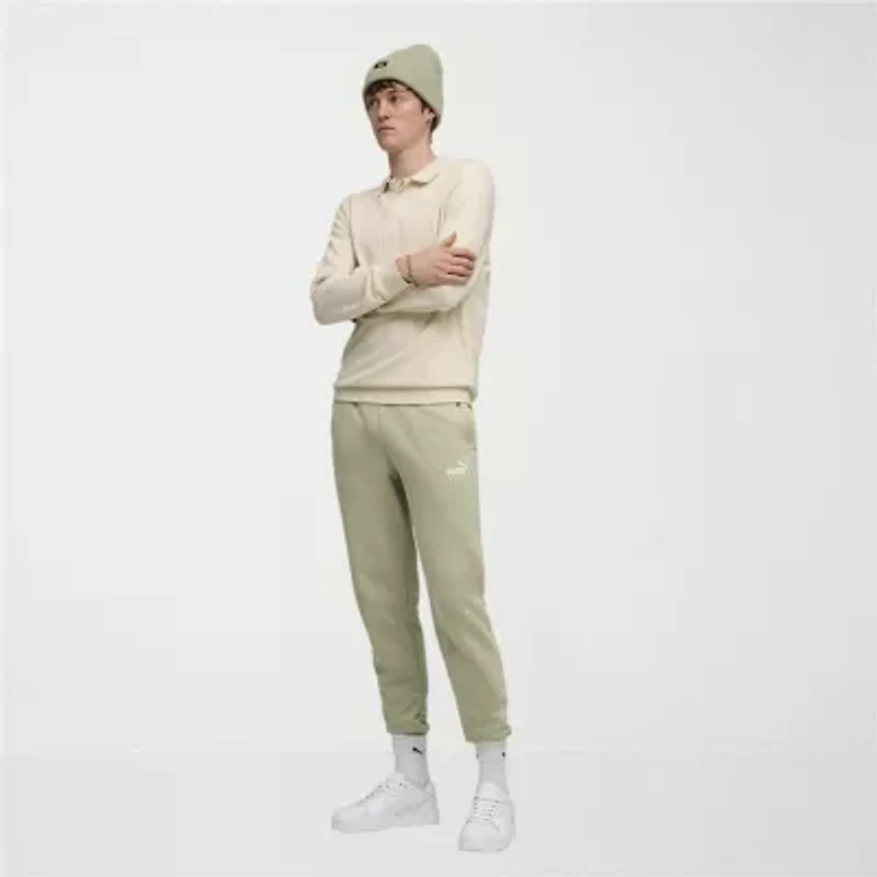 PUMA Essential Mens Drawstring Waist Tapered Regular Fit Fleece Active Jogger Pant