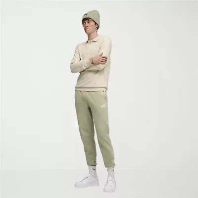 PUMA Essential Mens Drawstring Waist Tapered Regular Fit Fleece Active Jogger Pant