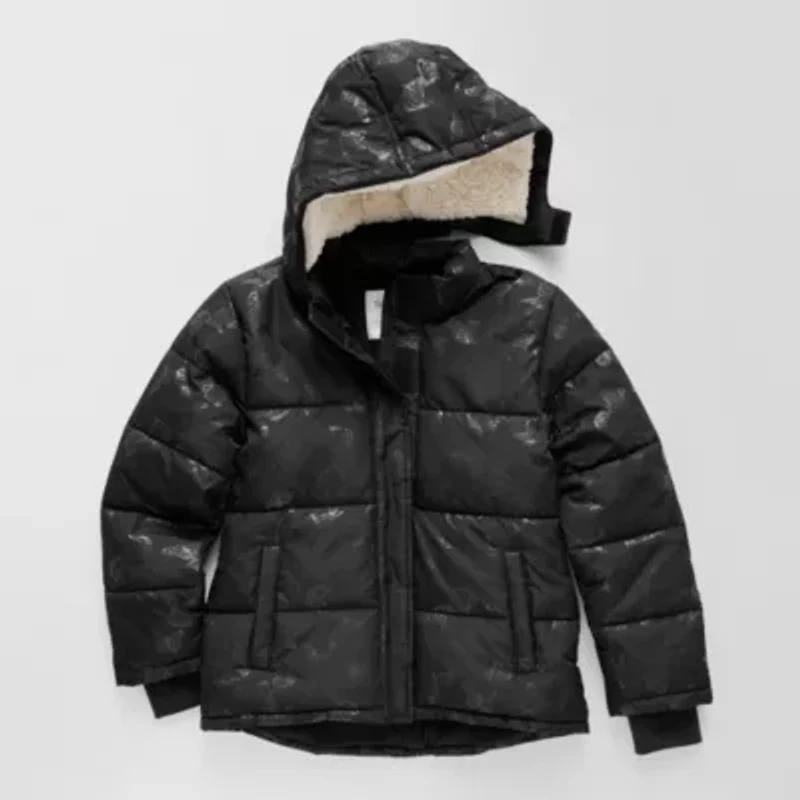 Thereabouts Little & Big Kid Girls Adaptive Water Resistant Easy-on + Easy-off Heavyweight Puffer Jacket