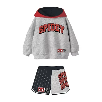 Disney Collection Little & Big Kid Boys 2-pc. Spiderman Short Set