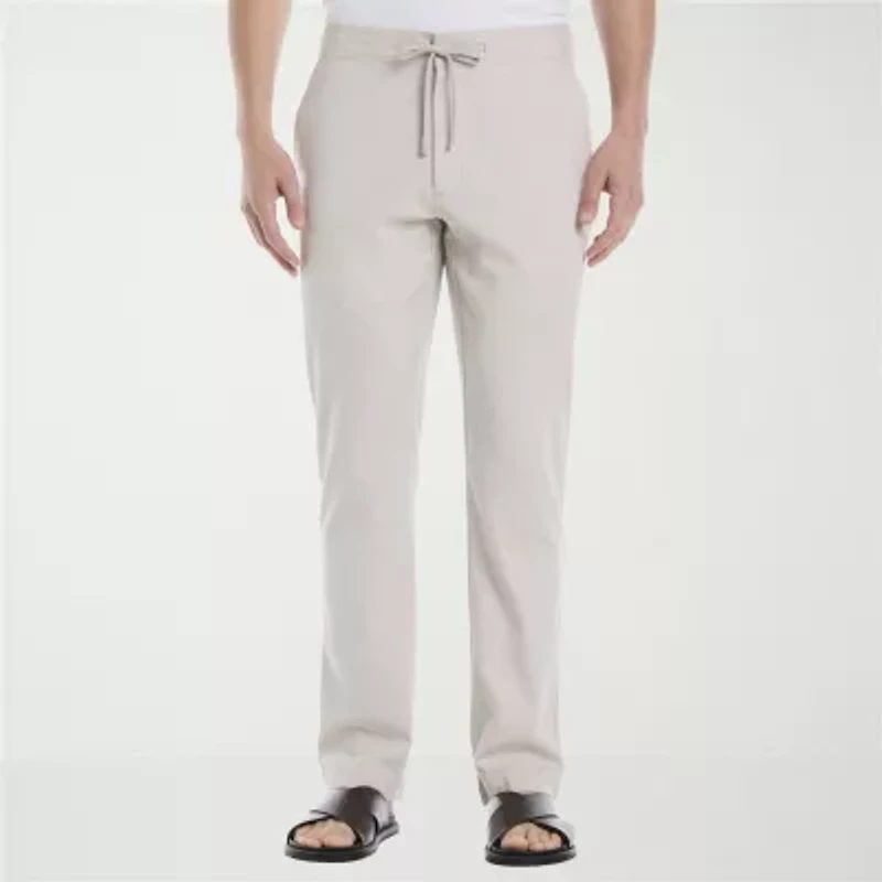 Cubavera Drawstring Mens Regular Fit Flat Front Pant