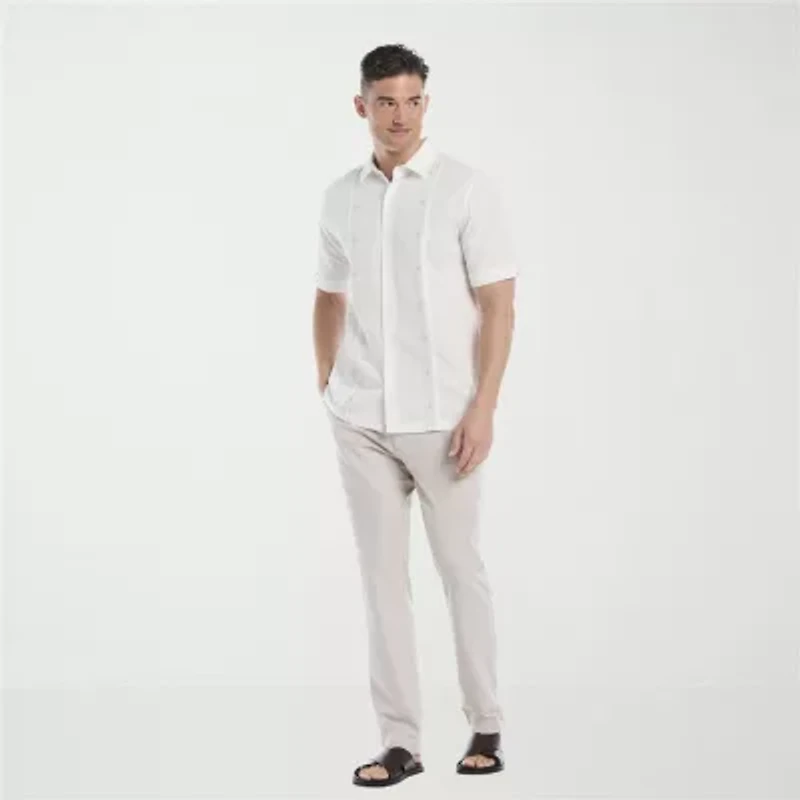 Cubavera Drawstring Mens Regular Fit Flat Front Pant