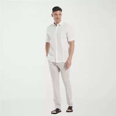 Cubavera Drawstring Mens Regular Fit Flat Front Pant