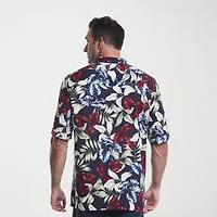 Cubavera Mens Short Sleeve Regular Fit Big and Tall Button-Down Shirt