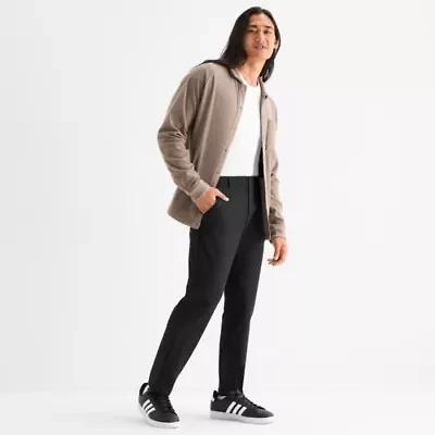 Stylus Mens Slim Fit Flat Front Pant