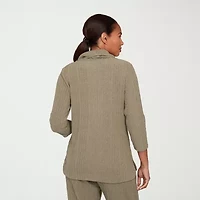 Hearts Of Palm Womens Cowl Neck 3/4 Sleeve Tunic Top