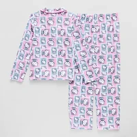 Little & Big Kid Girls Hello Kitty Crew Neck Long Sleeve 2-pc. Pajama Sets
