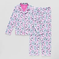 Little & Big Kid Girls Hello Kitty Crew Neck Long Sleeve 2-pc. Pajama Sets