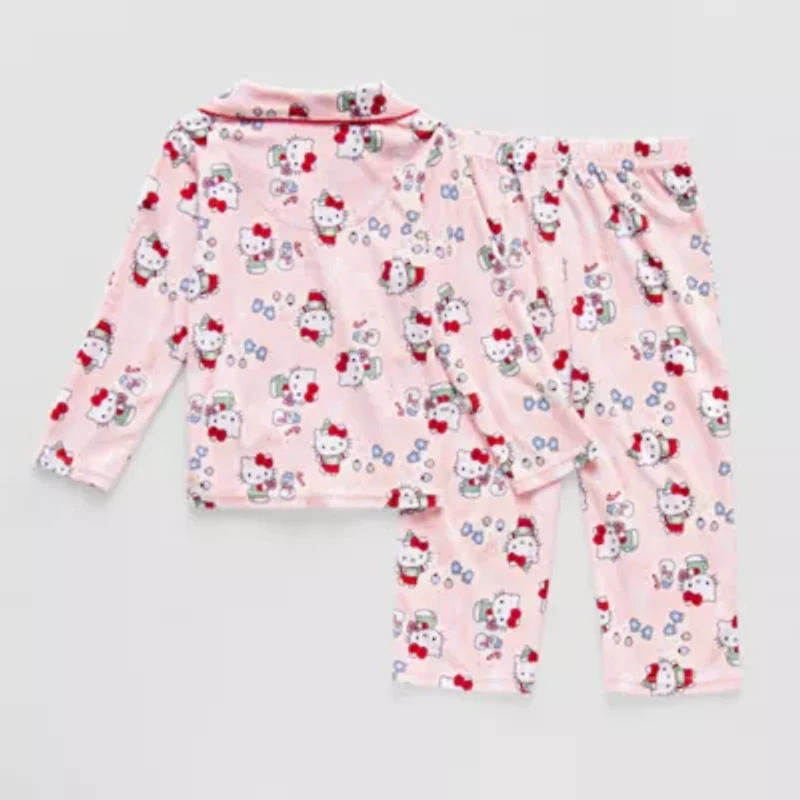 Toddler Girls Hello Kitty Fleece Crew Neck Long Sleeve -pc. Pajama Sets