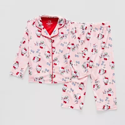 Toddler Girls Hello Kitty Fleece Crew Neck Long Sleeve -pc. Pajama Sets