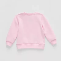 Okie Dokie Baby Girls Round Neck Fleece Long Sleeve Sweatshirt