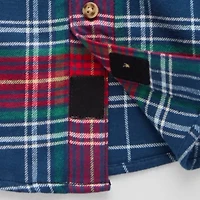 Okie Dokie Toddler Boys Easy-on + Easy-off Hidden Access Opening Long Sleeve Adaptive Regular Fit Flannel Shirt