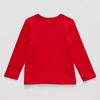 Okie Dokie Toddler & Little Boys Crew Neck Long Sleeve Adaptive Regular Fit Graphic T-Shirt