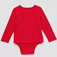 Okie Dokie Toddler Boys Bodysuit Closure Adaptive Crew Neck Long Sleeve