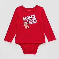 Okie Dokie Toddler Boys Bodysuit Closure Adaptive Crew Neck Long Sleeve