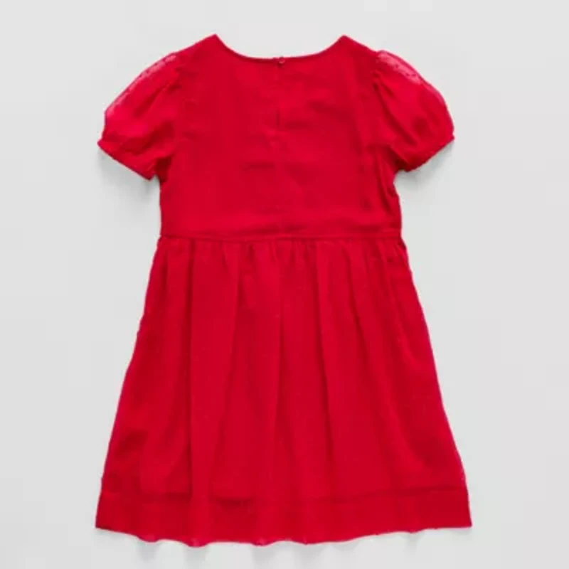 Thereabouts Little & Big Kid Girls Short Sleeve A-Line Dress