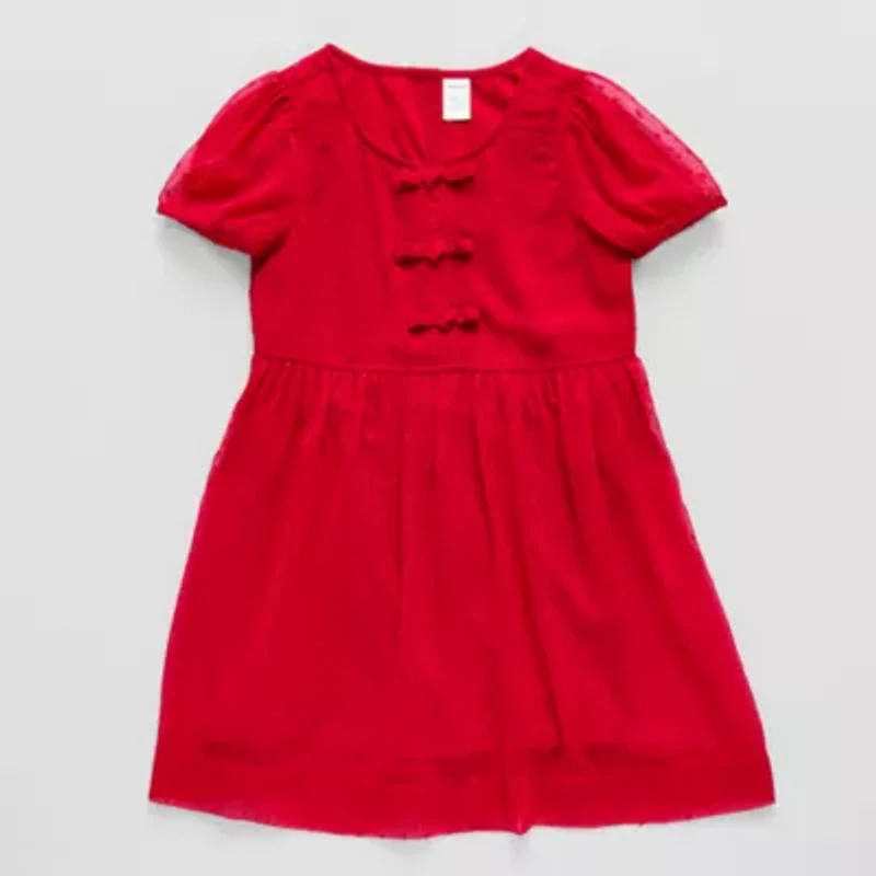 Thereabouts Little & Big Kid Girls Short Sleeve A-Line Dress