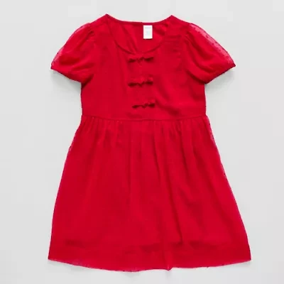 Thereabouts Little & Big Kid Girls Short Sleeve A-Line Dress