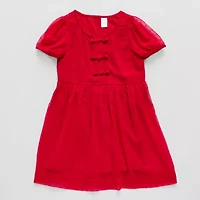 Thereabouts Little & Big Kid Girls Short Sleeve A-Line Dress