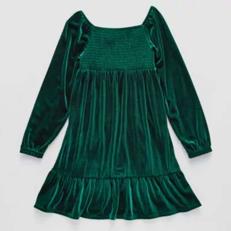 Thereabouts Little & Big Kid Girls Long Sleeve A-Line Dress