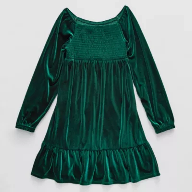 Thereabouts Little & Big Kid Girls Long Sleeve A-Line Dress