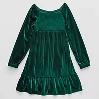 Thereabouts Little & Big Kid Girls Long Sleeve A-Line Dress