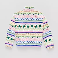 Thereabouts Little & Big Kid Girls Mock Neck Long Sleeve Layered Top