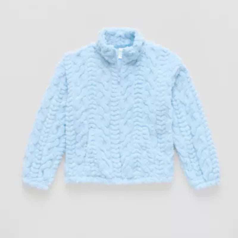 Thereabouts Little & Big Kid Girls Mock Neck Long Sleeve Layered Top