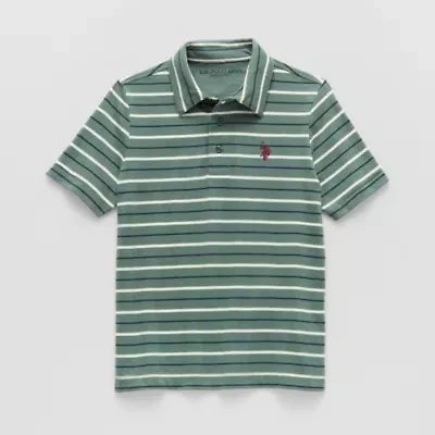 U.S. Polo Assn. Little & Big Kid Boys Short Sleeve Regular Fit Embroidered Shirt