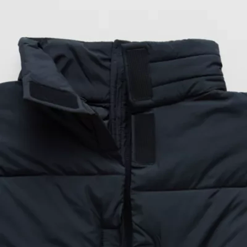 St. John's Bay Mens Adaptive Water Resistant Hidden Access Opening Midweight Puffer Jacket