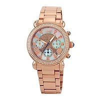 JBW Victory Womens Diamond-Accent Rose-Tone Stainless Steel Bracelet Watch JB-6210-160-G